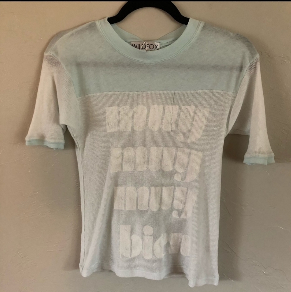 Wildfox NWOT "Muy Muy Muy Bien" raglan tee